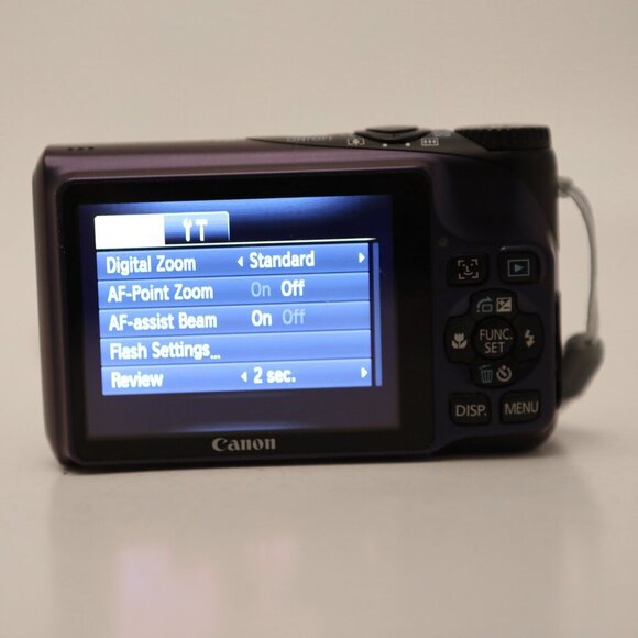 Canon Powershot A2200 14.1 MP Digital Camera 4X Zoom Blue Charger Battery Case - Picture 7 of 14